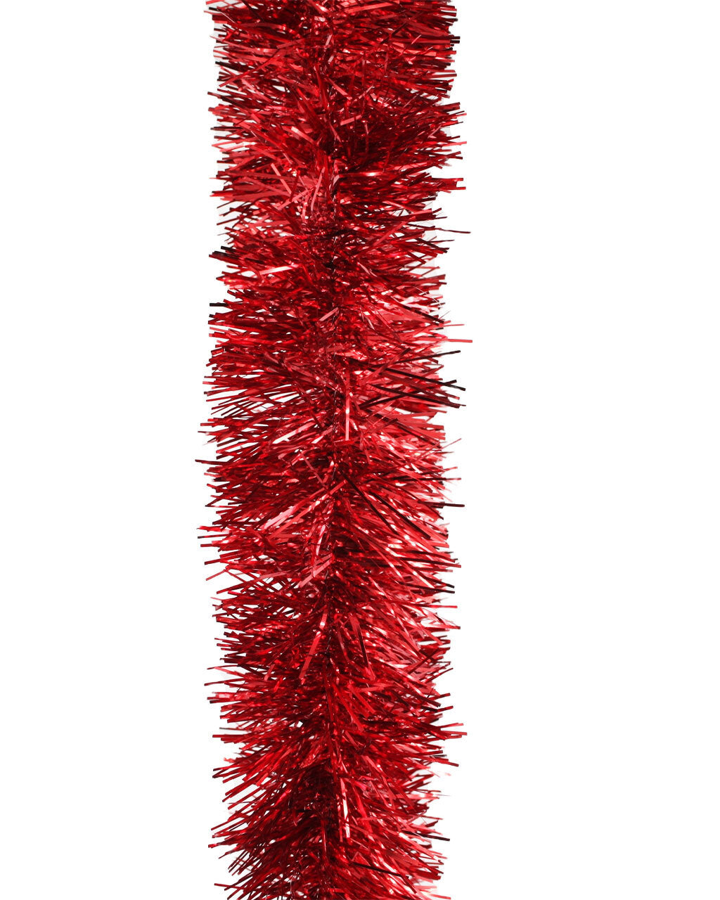 50m RED Christmas Tinsel 75mm wide